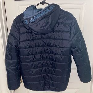 Boys winter puffer under armor jacket, excellent condition